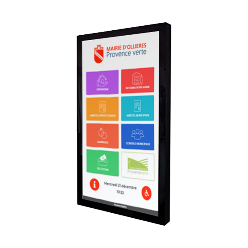 Ecran tactile intérieur