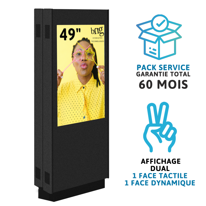 Totem DUAL tactile 49 pouces service