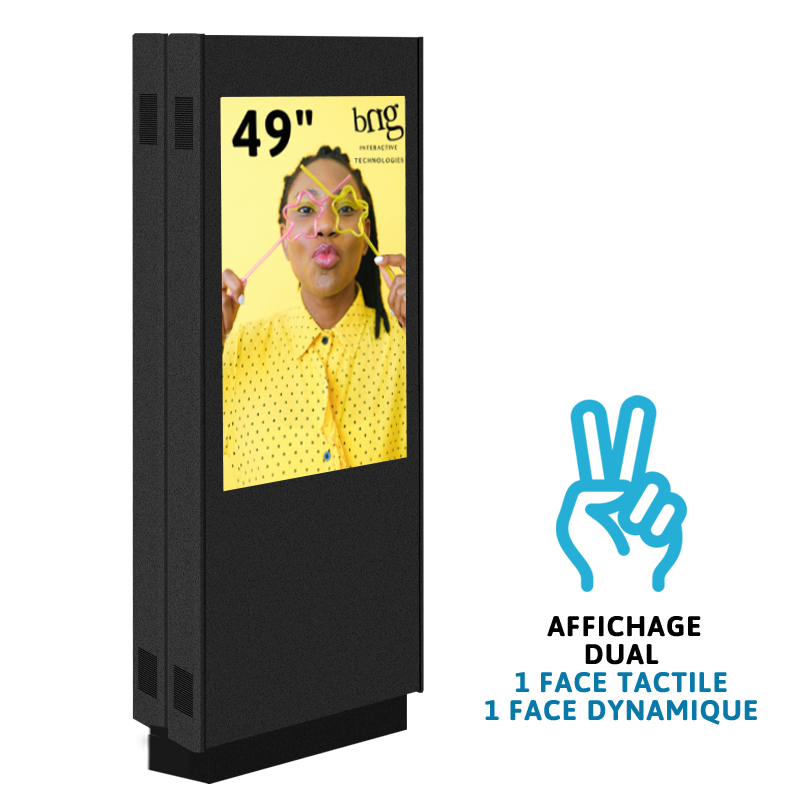 Totem DUAL tactile 49 pouces