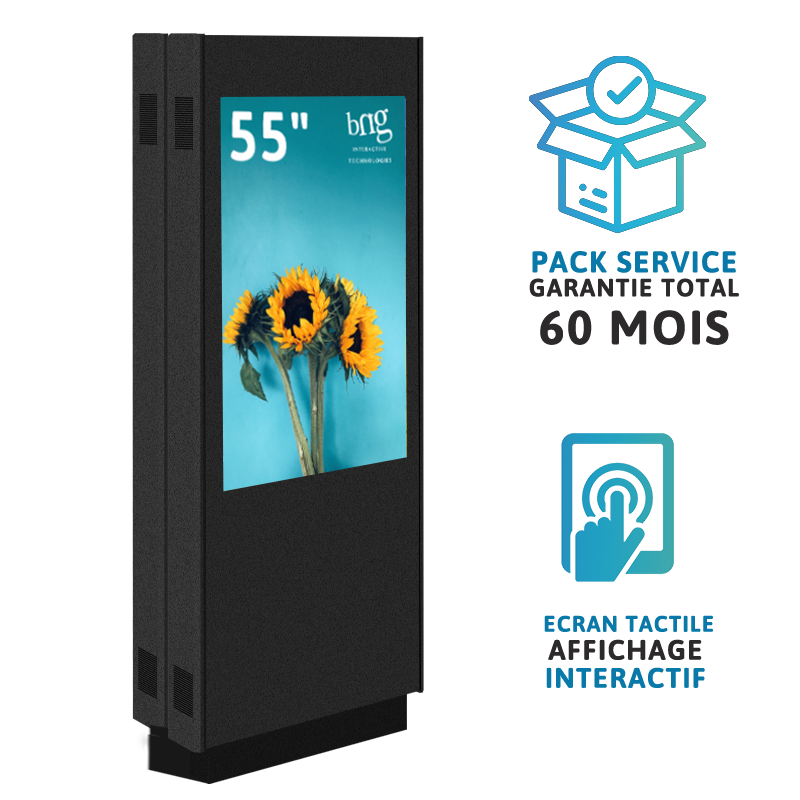 Totem simple tactile 55 pouces service