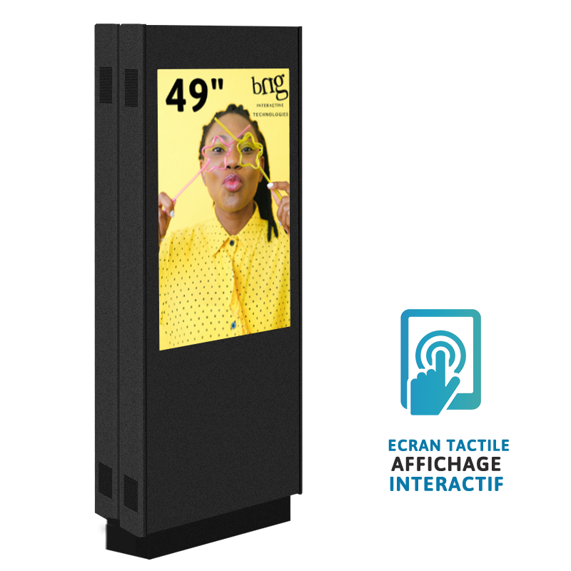totem double 49 pouces tactile
