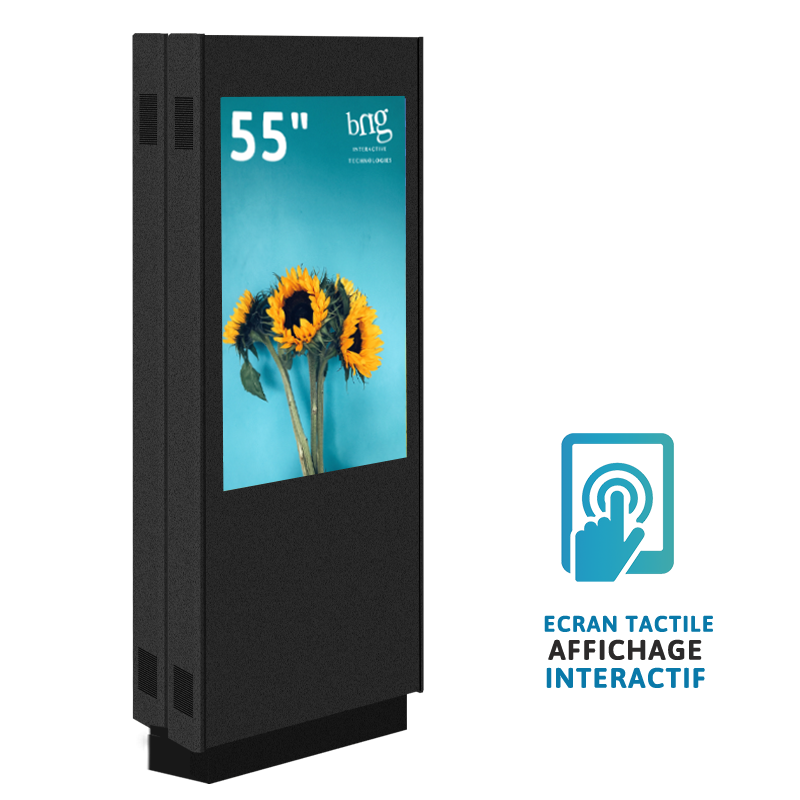 totem double 55 pouces tactile