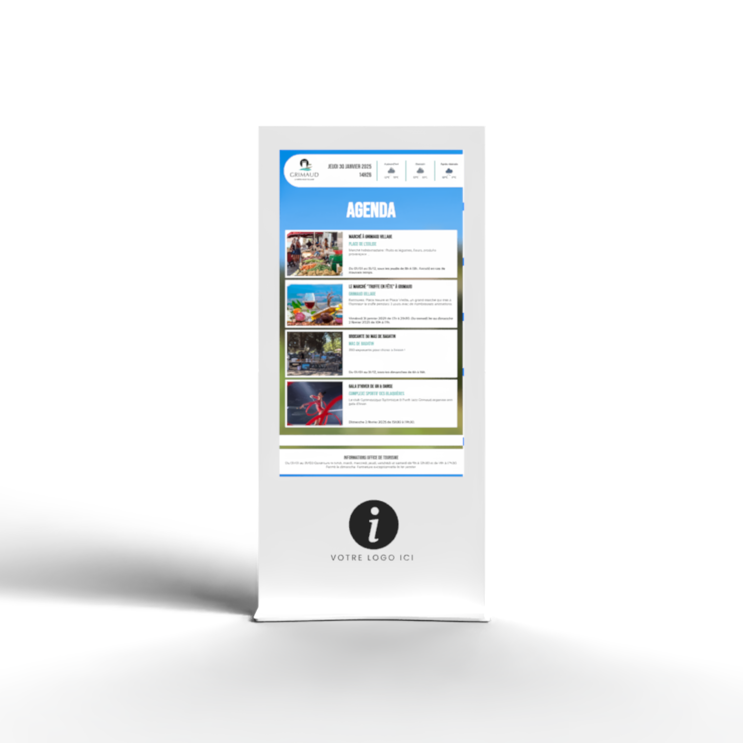 Totem 55 pouces dynamique bng 2025 face