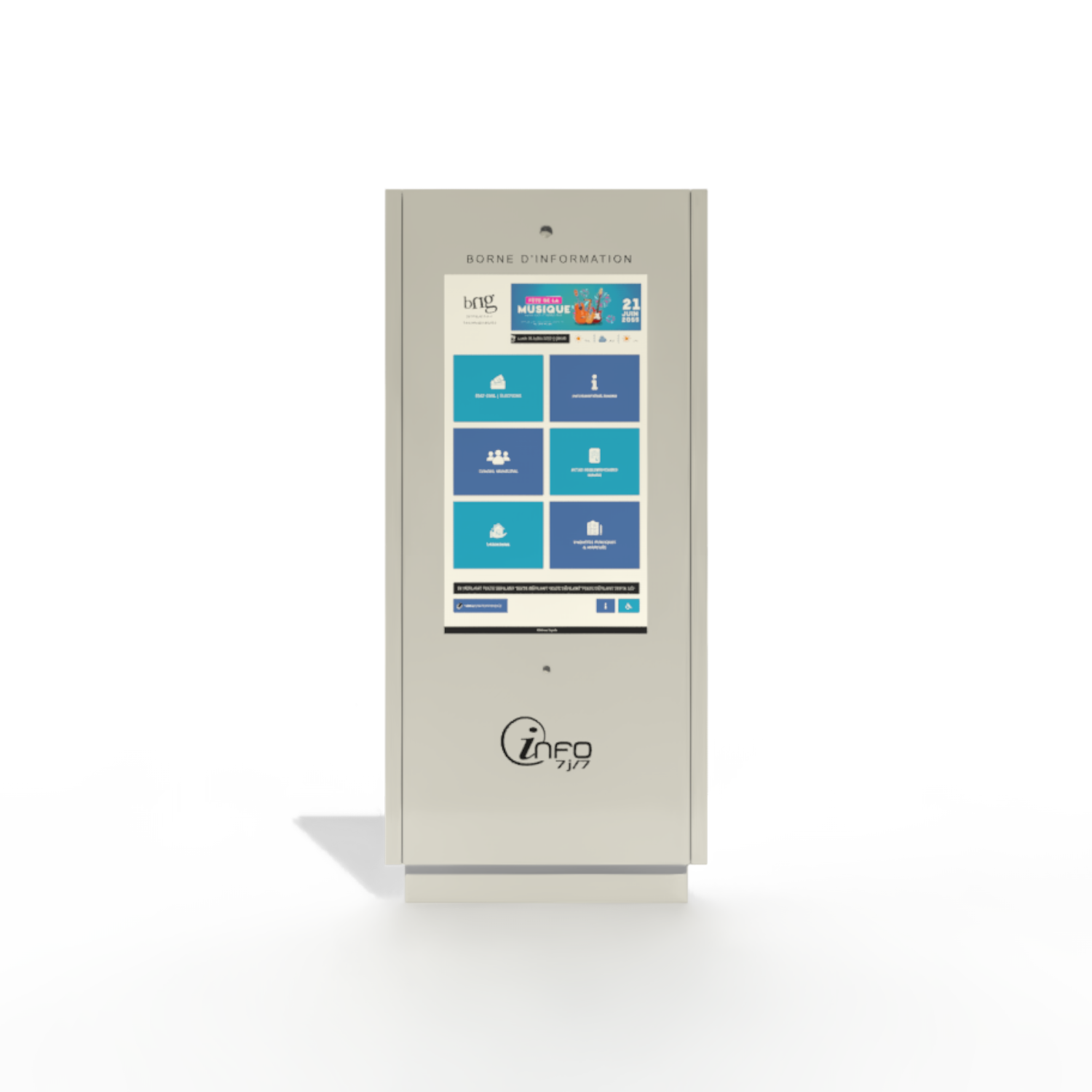 Totem Outdoor 49 pouces tactile face bng