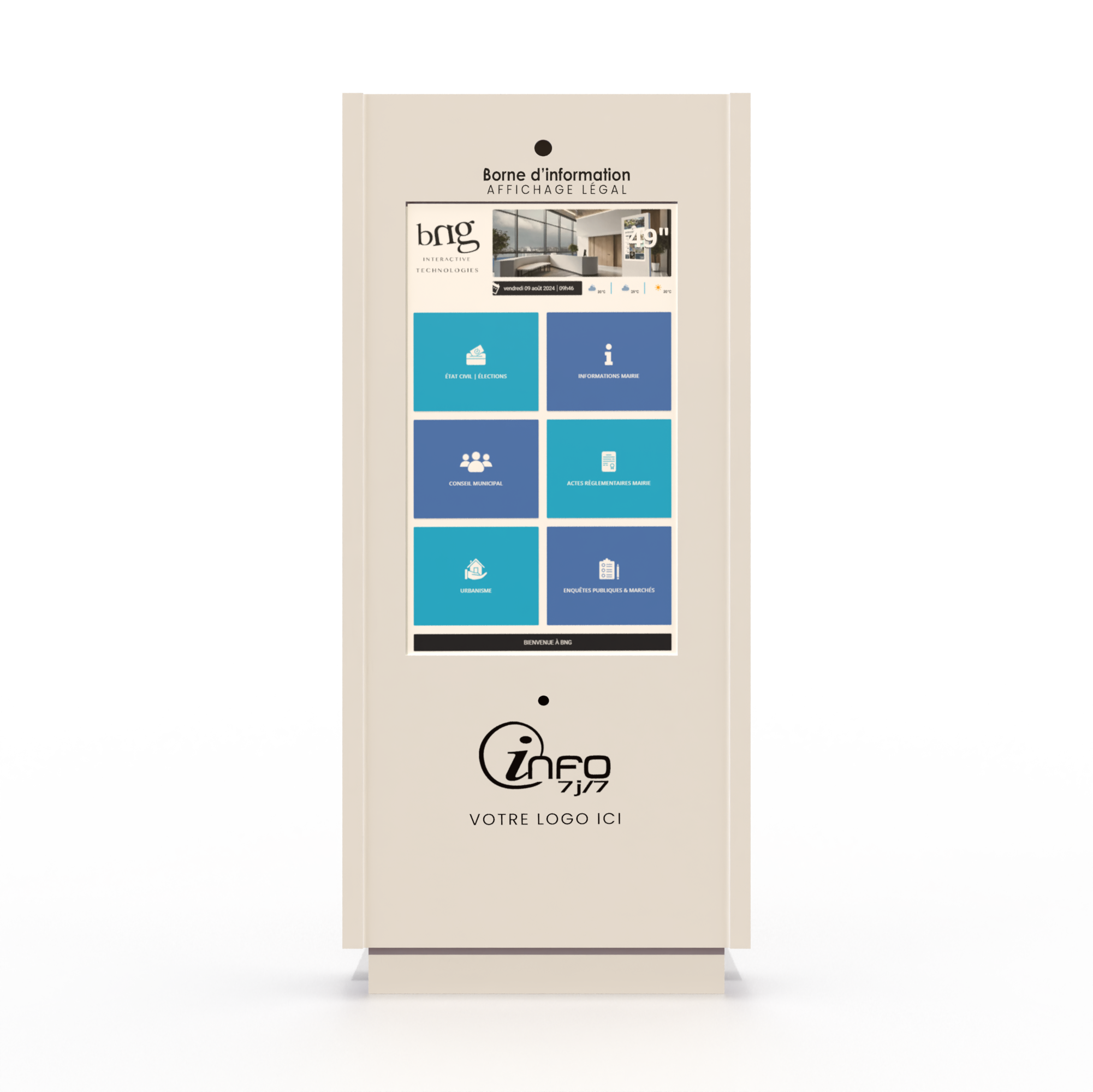 Totem Outdoor Interactif 49 pouces