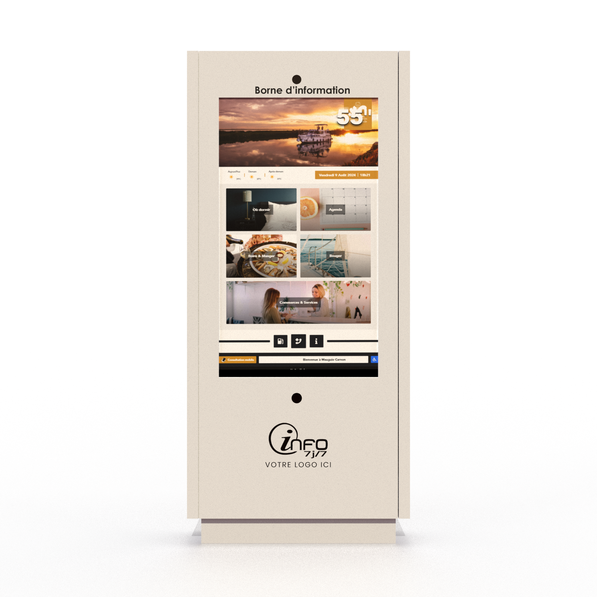 Totem Outdoor Interactif 55 pouces